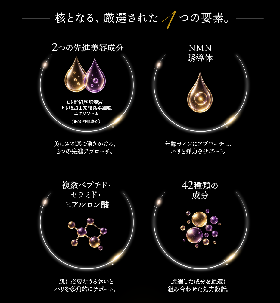 核となる、厳選された4つの要素。